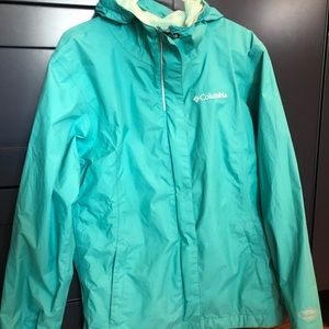 Girls Columbia rain coat size m